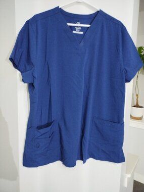 Health Pro scrub shirt in blue